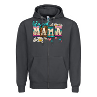 Smoke daisy blessed mama Zipper Hoodie - AdoDesignShop