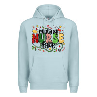 Blue Mist resting nurse face Premium Hoodie - MaliasSmallBusiness