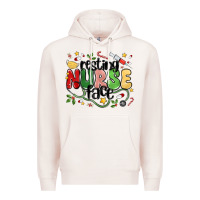 Pale Pink resting nurse face Premium Hoodie - MaliasSmallBusiness