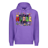 Purple resting nurse face Premium Hoodie - MaliasSmallBusiness