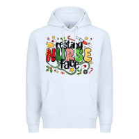 White resting nurse face Premium Hoodie - MaliasSmallBusiness