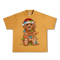 Peanut Butter toy poodle with christmas lights Urban Heavy Tee - RanaPortraitStore