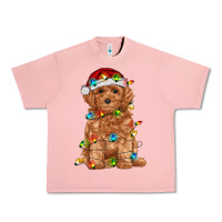 Salmon toy poodle with christmas lights Urban Heavy Tee - RanaPortraitStore