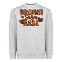 Heather Grey Brown sugar babe Heavyweight Sweatshirt - RanaPortraitStore
