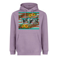 Lavender western cow serape leopard sunflowers mousepad Heavyweight Hoodie - BarkalooDesign