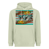 Matcha western cow serape leopard sunflowers mousepad Heavyweight Hoodie - BarkalooDesign