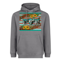 Storm western cow serape leopard sunflowers mousepad Heavyweight Hoodie - BarkalooDesign