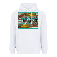 White western cow serape leopard sunflowers mousepad Heavyweight Hoodie - BarkalooDesign