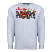 Heather Grey Christmas Army Mom Premium Sweatshirt - NancyCooperArtShop