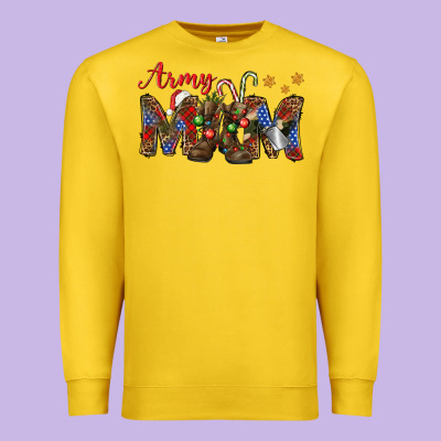 Christmas Army Mom Premium Sweatshirt Designed By Nancycooperartshop