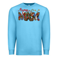 Ocean Blue Christmas Army Mom Premium Sweatshirt - NancyCooperArtShop