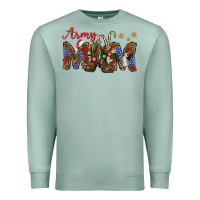 Seafoam Christmas Army Mom Premium Sweatshirt - NancyCooperArtShop