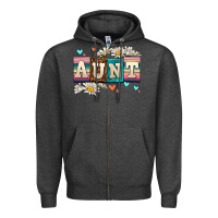 Charcoal Heather daisy aunt Zipper Hoodie - AdoDesignShop