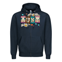 Navy daisy aunt Zipper Hoodie - AdoDesignShop