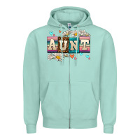 Seafoam daisy aunt Zipper Hoodie - AdoDesignShop