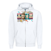 White daisy aunt Zipper Hoodie - AdoDesignShop