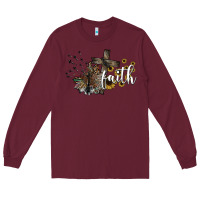 Burgundy faith Long Sleeve Tee - SublimationCraftShop