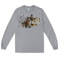 Heather Grey faith Long Sleeve Tee - SublimationCraftShop