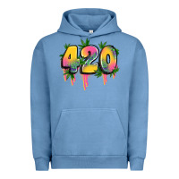 Pigment Pebble Blue 420 cannabis Urban Hoodie - Artiststas