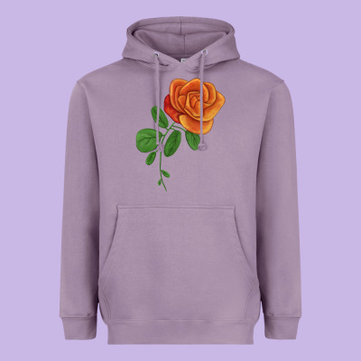 Burst Of Joy Rose Heavyweight Hoodie Designed By Lillyallendesigns