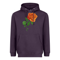 Plum Burst Of Joy Rose Heavyweight Hoodie - LillyAllenDesigns