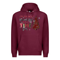 Burgundy its the most wonderful time of the year Premium Hoodie - MaliasSmallBusiness