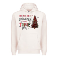 Pale Pink its the most wonderful time of the year Premium Hoodie - MaliasSmallBusiness