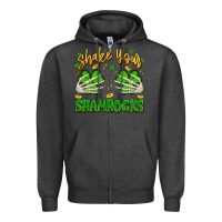 Charcoal Heather shake your shamrocks Zipper Hoodie - Artiststas