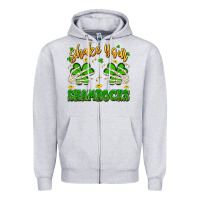 Heather Grey shake your shamrocks Zipper Hoodie - Artiststas