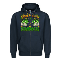 Navy shake your shamrocks Zipper Hoodie - Artiststas