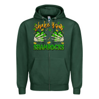 Sports Green shake your shamrocks Zipper Hoodie - Artiststas