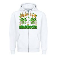 White shake your shamrocks Zipper Hoodie - Artiststas