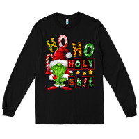 Black ho ho holy shit Long Sleeve Tee - FaDigitalArtStudio