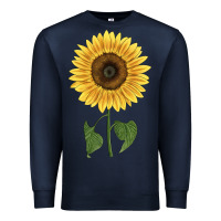 Navy giganteus sunflower Premium Sweatshirt - LillyAllenDesigns