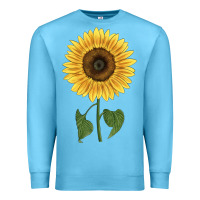 Ocean Blue giganteus sunflower Premium Sweatshirt - LillyAllenDesigns