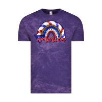 Cloud Purple America rainbow Vintage Tee - texasbilliewilder
