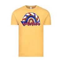 Vintage Mustard America rainbow Vintage Tee - texasbilliewilder