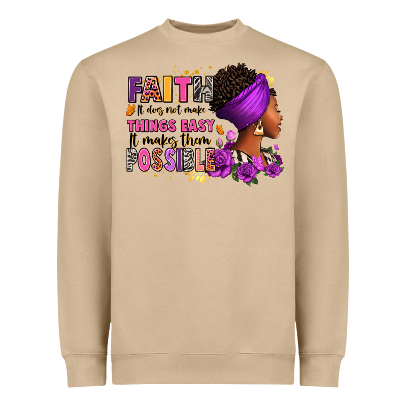 Faith It Does Not Make Things Easy Heavyweight Sweatshirt by RanaPortraitStore | Teevron