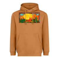 Meerkat western  sunset cactus leopard serape   license plate template Heavyweight Hoodie - BarkalooDesign