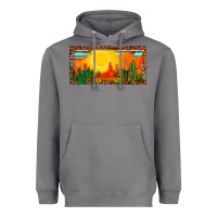 Storm western  sunset cactus leopard serape   license plate template Heavyweight Hoodie - BarkalooDesign