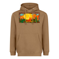 Toasted Coconut western  sunset cactus leopard serape   license plate template Heavyweight Hoodie - BarkalooDesign