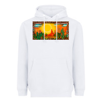 White western  sunset cactus leopard serape   license plate template Heavyweight Hoodie - BarkalooDesign