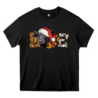 Black love christmas black angus Heavy Core Tee - LillyAllenDesigns