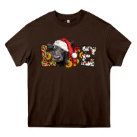 Chocolate Brown love christmas black angus Heavy Core Tee - LillyAllenDesigns