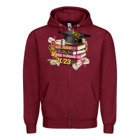 Burgundy class of 2023 graduated Zipper Hoodie - AdoDesignShop