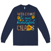 Navy welcome to our beautiful chaos Long Sleeve Tee - HRA Design Shop