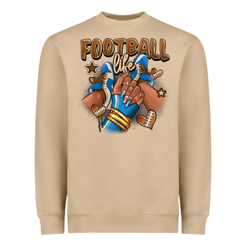 Football Life Afro Girl Sneakers Heavyweight Sweatshirt by RanaPortraitStore | Teevron