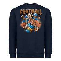 Navy Football life afro girl sneakers Heavyweight Sweatshirt - RanaPortraitStore