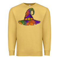 Antique Gold Spider Web Witch Hat Premium Sweatshirt - Jasminsmagicworld