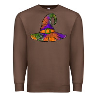 Chestnut Spider Web Witch Hat Premium Sweatshirt - Jasminsmagicworld